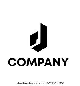 letter D initial sign logo design vector template
