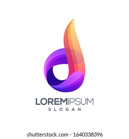 letter d inspiration gradient logo design