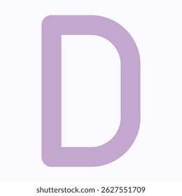 Letter D Isolated Vector Icon, Flat Style Isolated Vector Icon. 