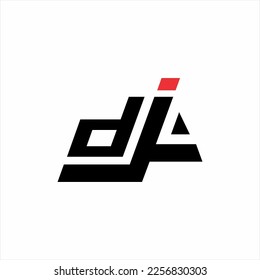 Letter D J and A geometric logo design.