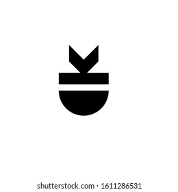 letter D K logo design template sign