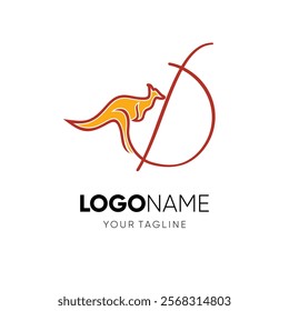 Letter D Kangaroo Logo Design Vector Icon Graphic Emblem Illustration