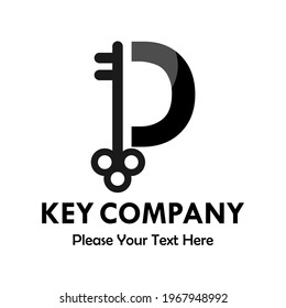 letter d with key logo template illustration. you can change the color. suitable for key company