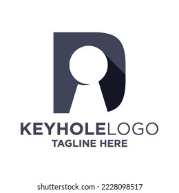 Letter D Keyhole Logo Design Template Inspiration, Vector Illustration.