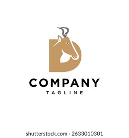 Letter D Kongoni Logo Icon Vector