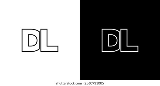 Letter D and L, DL logo design template. Minimal monogram initial based logotype.