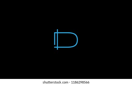 LETTER D AND L LOGO WITH NEGATIVE SPACE EFFECT FOR LOGO DESIGN OR ILLUSTRATION USE