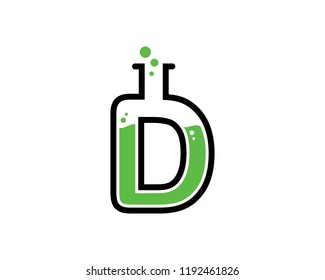 Letter D Lab Logo Template Design Vector, Emblem, Concept Design, Creative Symbol, Icon