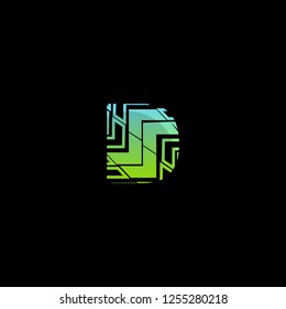 Letter D Labyrinth Media Digital Creative Business Modern Logo