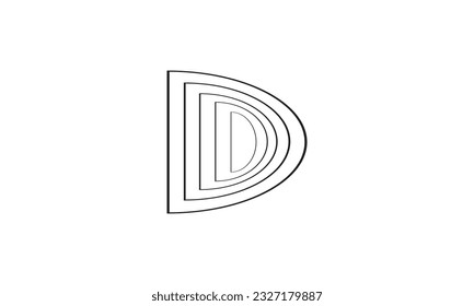 Letter D Law Logo Monogram vector Linear Business