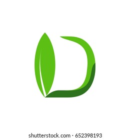 letter d with leaf logo