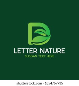 Letter D Leaf Nature Business Ecology Logo