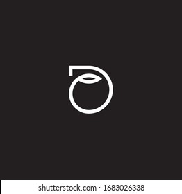  letter D leaves  logo design royalty free vector image