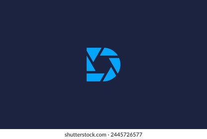 letter d with lens logo icon design vector design template inspiration
