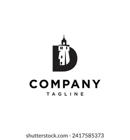 Letter D Lighthouse logo icon vector template.eps
