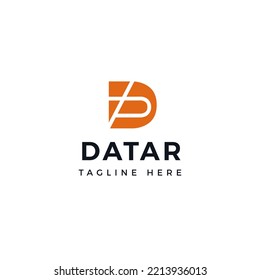 Diseño del logotipo de resumen de la línea D de la letra. Identidad inicial del logotipo abstracto D para marca, empresa, inmueble, fraude y marca de lujo