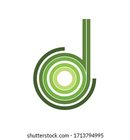 Logo de la letra D. Diseño del logotipo D. Plantilla de logotipo de carta