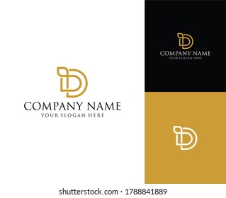 Letter D line logo design. Linear creative minimal monochrome monogram symbol. Universal elegant vector sign design. Premium business logotype. Graphic alphabet symbol for corporate business identity