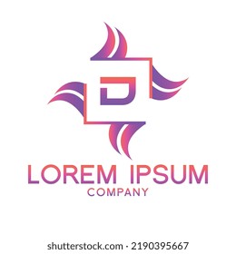 Diseño del logotipo de la línea D.Mínimo creativo símbolo de monograma lineal. Diseño universal elegante de señalización vectorial. Logotipo de marca de primera calidad. Símbolo gráfico del alfabeto para identidad tecnológica