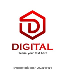 Letter d line logo template illustration