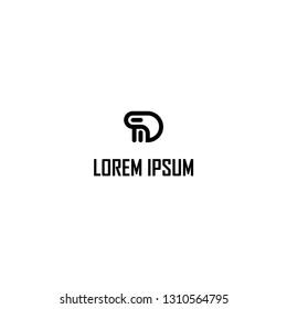 Letter D Line Minimalist Abstract Creative Modern Monogram Business Logo