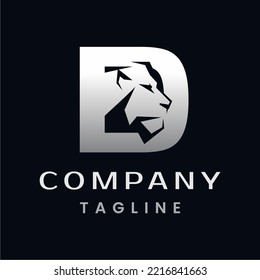 Letter D Lion Head Logo Design