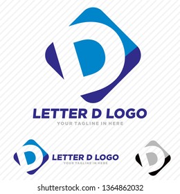 letter D logo abstract concept, modern and trendy design vector