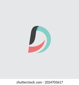 Resumen del logotipo de la letra D, diseño creativo, logotipo o símbolo de icono