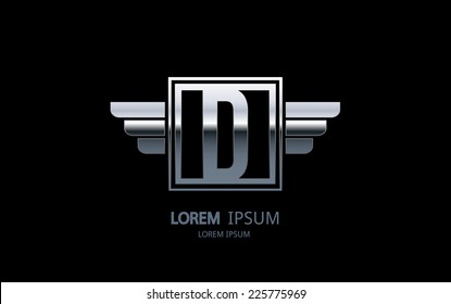 Letter D logo. Alphabet logotype vector design.