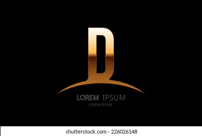 Letter D logo. Alphabet logotype vector design.