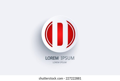 Letter D logo. Alphabet logotype vector design.
