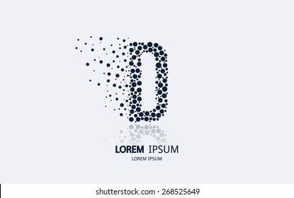 Letter D logo. Alphabet logotype vector design.