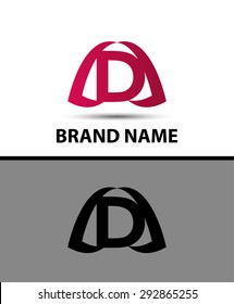 Letter d logo. Alphabet logotype vector design
