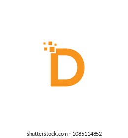 Letter D logo. Alphabet Vector.