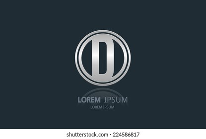 Letter D logo. Alphabet vector logotype design.