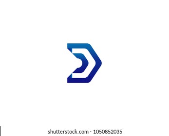 Letter D Logo. architecture door house template Vector illustration