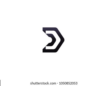 Letter D Logo. architecture door house template Vector illustration