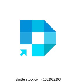 letter D logo D with arrow