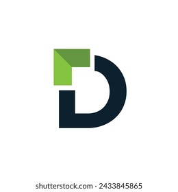 letter D logo with arrow concept