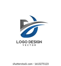 Letter D logo. Arrow letter D icon design template elements logo design vector
