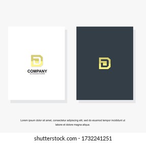 Letter D logo for business. Business corporate letter D logo design template. Simple and clean flat design of letter D logo vector template.