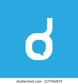 Letter D Logo with Chat Bubbles