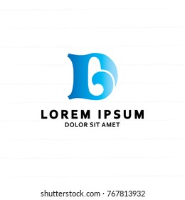 letter D logo with classic shape