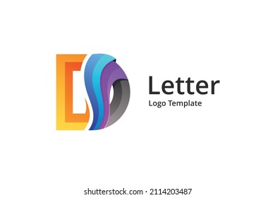 Letter D Logo with Colorful Style