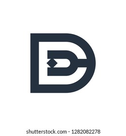 letter D logo D combination D DC DS DE DZ arrow DP DR