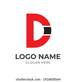 Letter D Logo Concept Flat Red Stock Vector (Royalty Free) 1916858564 ...