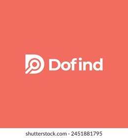 
Letter D logo concept with magnifying glass search icon logo.