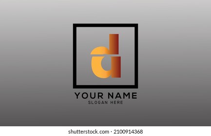 letter D logo concept vector with flat colorful style