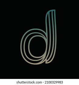 Concepto de logotipo de carta D para su empresa premium