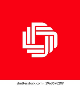 letter D logo consisting of lines that seem to move in one direction. editable and easy to custom. can can be applied optimally on print and digital media.